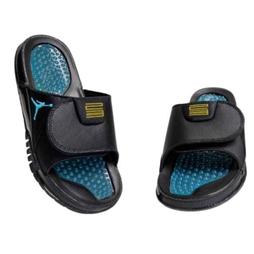 Alternative view of Sandalias Chalas NIKE JORDAN - "Negro/Celeste" + CAJA