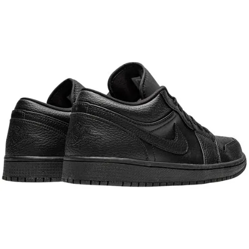 Alternative view of Nike Air Jordan 1 Retro Low "Triple Black" Negro Black Cat