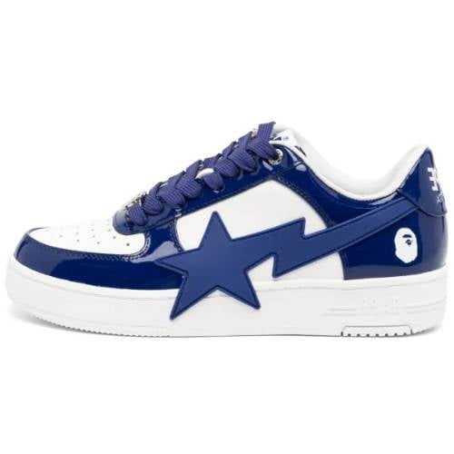 A Bathing Ape Bape Sta OS #3 M2 "Charol Azul Marino y Blanco"