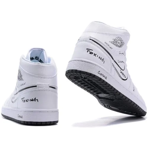 Alternative view of Nike Air Jordan 1 Retro ”Schematic” Blanco Dibujos