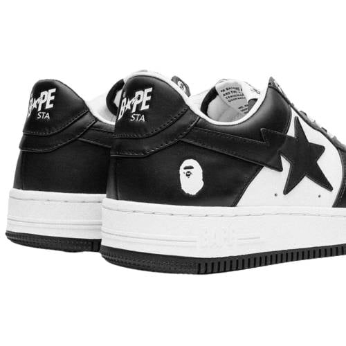 Alternative view of A Bathing Ape Bape Sta Low "Black Patent" Blanco Negro