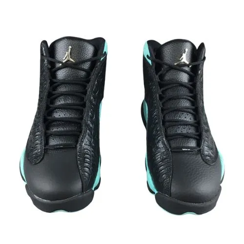 Alternative view of Air Jordan 13 Retro "'Island Green" Negro Celeste