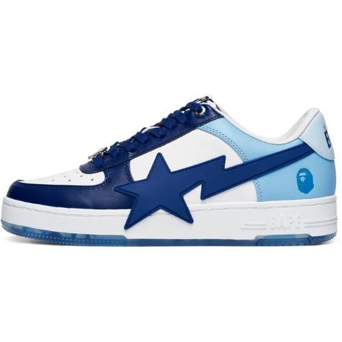 A Bathing Ape Bape Sta OS "Blanco y Azul" "Piel De Becerro"