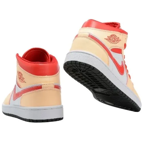 Alternative view of Nike Air Jordan 1 Retro ”Light Curry/Cardinal Red"