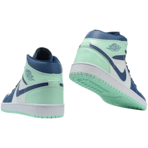 Alternative view of Nike Air Jordan 1 Retro "Mystic Navy Mint Foam" Celeste Azul