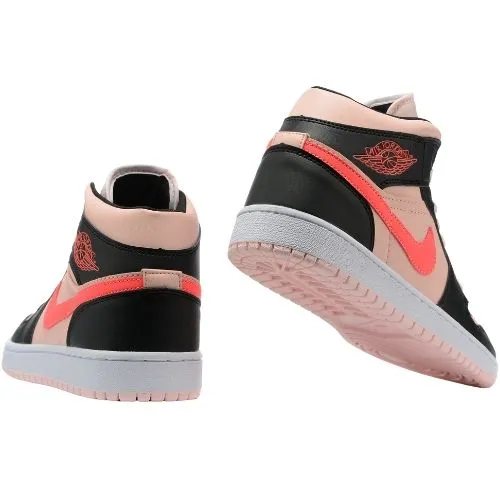 Alternative view of Nike Air Jordan 1 Retro "Atmosphere Black Pink Crimson" Rosa Negro
