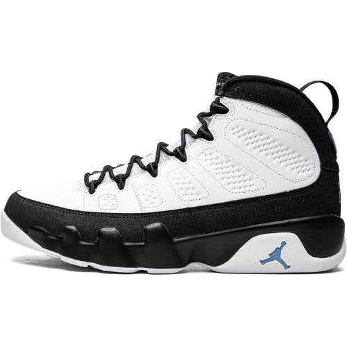 Air Jordan Retro 9 "University Blue" Blanco Negro y Azul Universitario