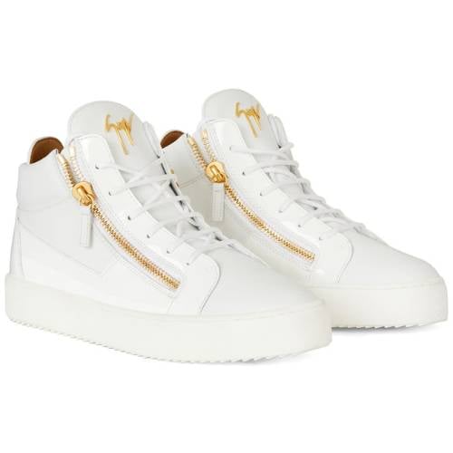 Alternative view of Giuseppe Zanotti Kriss mid-top Charol Blanco