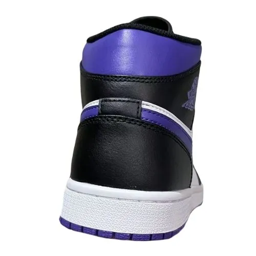 Alternative view of Nike Air Jordan 1 Retro "Court Purple White" Morado Blanco Negro