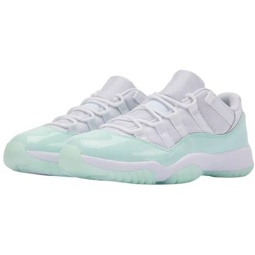 Alternative view of Air Jordan 11 Retro Low "Igloo" Charol Verde Menta Blanca