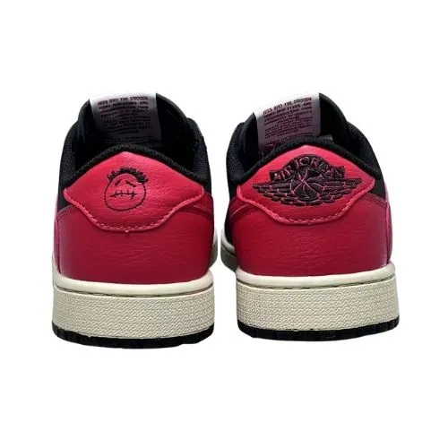 Alternative view of Travis Scott x Nike Air Jordan 1 Retro Low ”BRED” Black Red