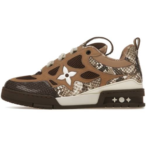 LOUIS VUITTON LV "TRAINER-SKATE SK8" Cafe Piel De Serpiente