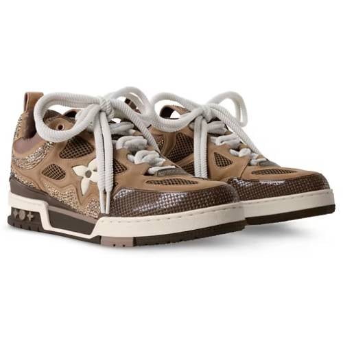 Alternative view of LOUIS VUITTON LV "TRAINER-SKATE SK8" Cafe Piel De Serpiente