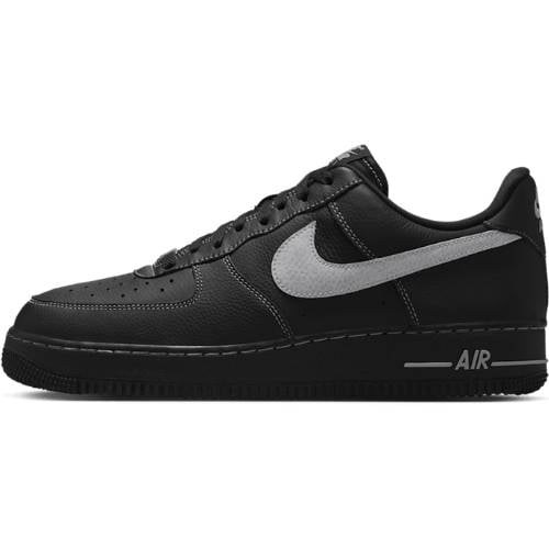 Nike Air Force 1 '07 LV8 Black Negro Plateado