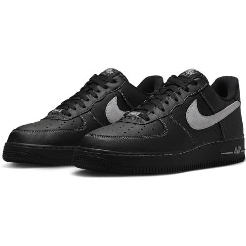 Alternative view of Nike Air Force 1 '07 LV8 Black Negro Plateado