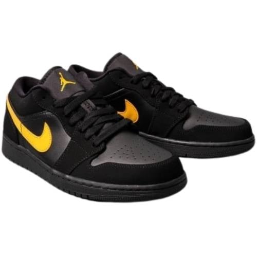 Alternative view of Nike Air Jordan 1 Retro Low "University Gold/Black" Black Gold Negro Dorado